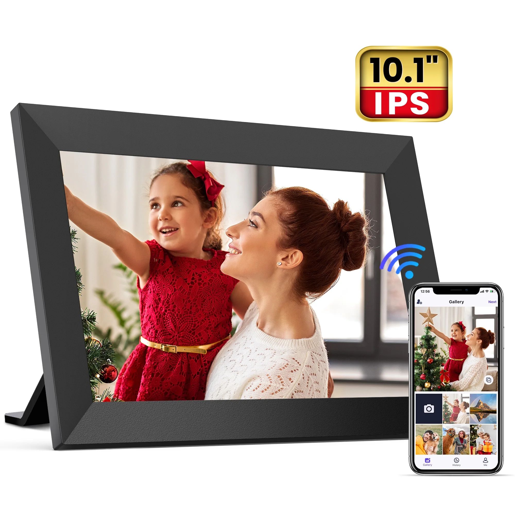 FANGOR WiFi Digital Picture Frame 10.1 Inch, 1080P IPS Touch Screen Smart Photo Frame with 16GB M... | Walmart (US)