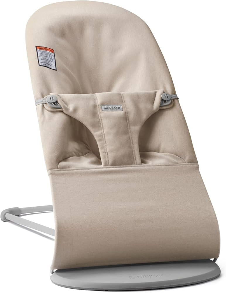 BabyBj\u00f6rn Bouncer Bliss, Woven m\u00e9lange, Light Beige | 2-in-1 Adjustable Baby Bouncer Se... | Amazon (US)
