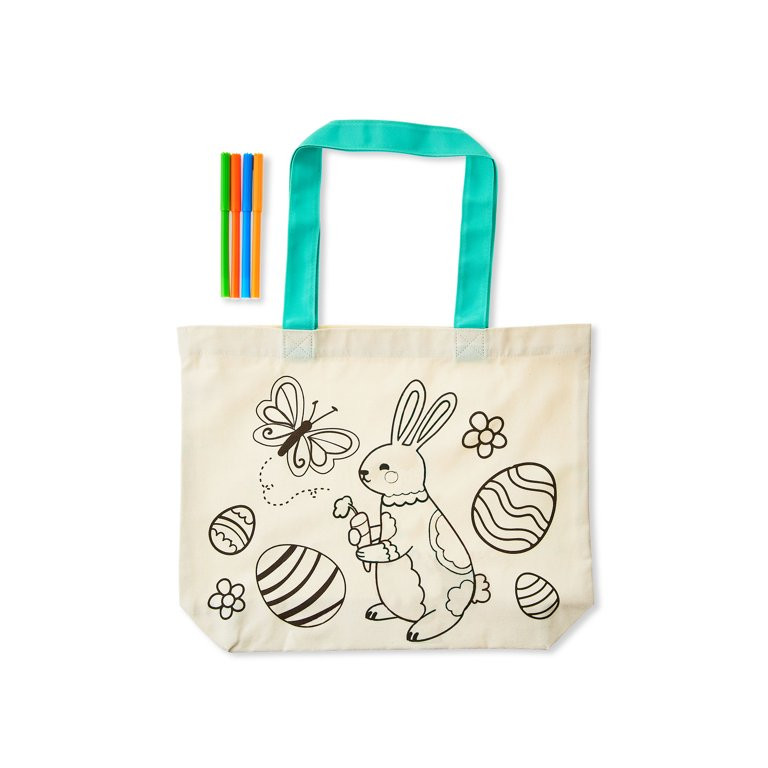 Easter Color Your Own Bunny Tote Bag, by Way To Celebrate | Walmart (US)