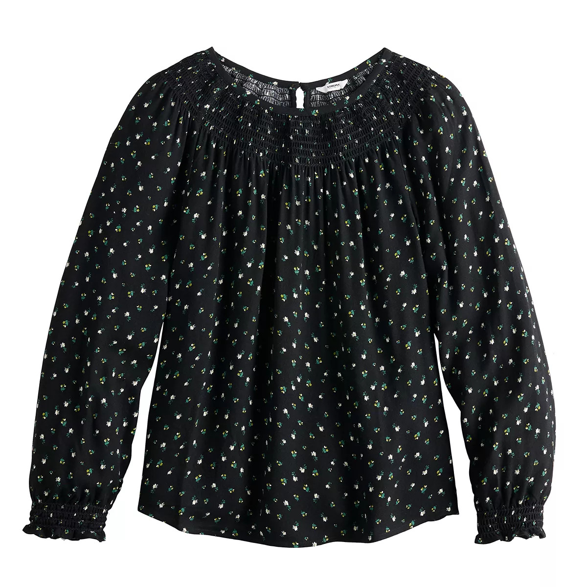 Women's Sonoma Goods For Life® Smockneck Long Sleeve Top | Kohl's
