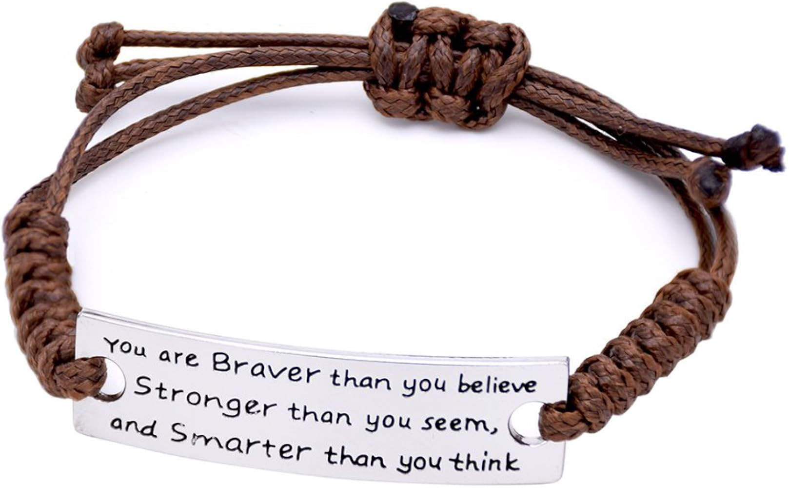 O.RIYA You Are Braver Than You Believe Bracelets (Brown) | Amazon (US)
