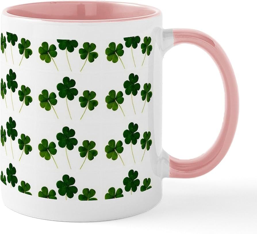 CafePress St Patricks Day Shamrocks Mugs 11 oz (325 ml) Ceramic Coffee Mug | Amazon (US)