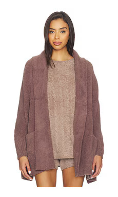 Barefoot Dreams X Revolve Cozychic Blanket Wrap in Sable from Revolve.com | Revolve Clothing (Global)