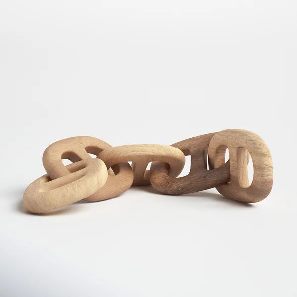 Isle Nielson Hand-Carved Chain 5 Link Sculpture | Wayfair North America