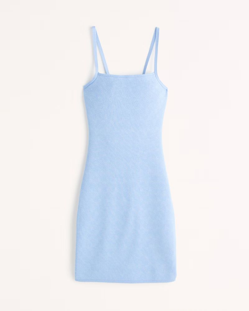 Abercrombie & Fitch Women's Jacquard Open Back Mini Dress in Blue - Size XS TLL | Abercrombie & Fitch (US)