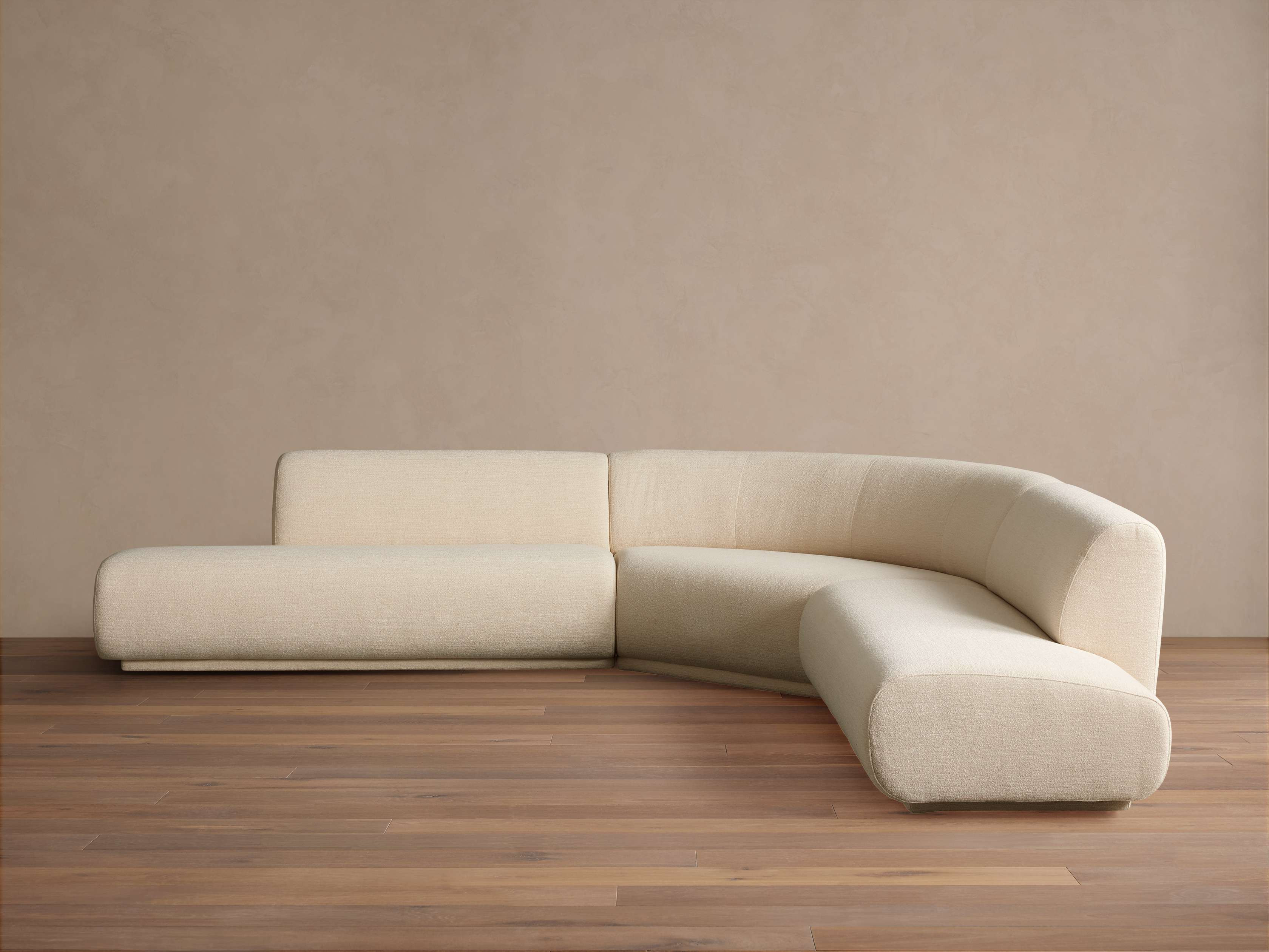 Gianni Three-Piece Curved Bumper Sectional | Arhaus | Arhaus