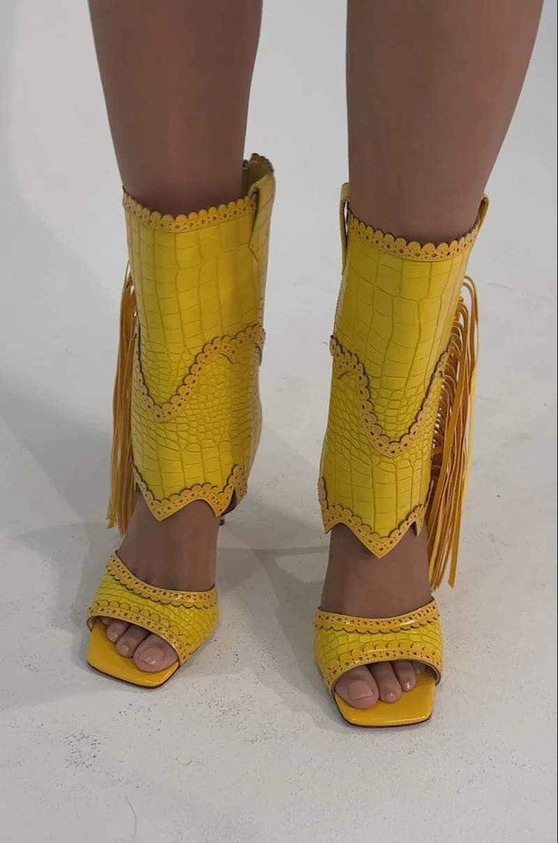 AZALEA WANG ALPHONSE YELLOW OPEN TOE SANDAL | AKIRA