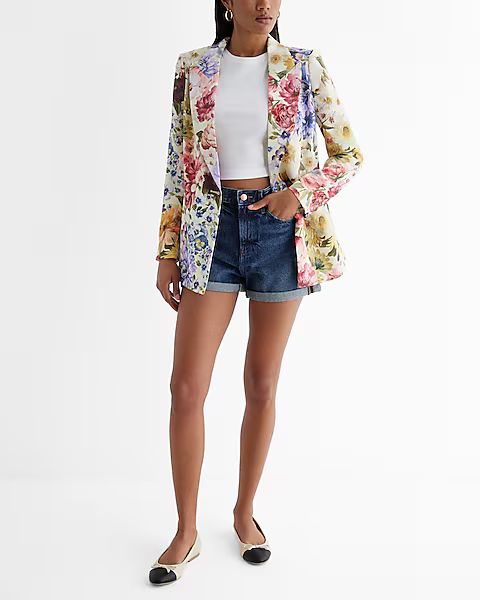 Floral Double Breasted Blazer | Express