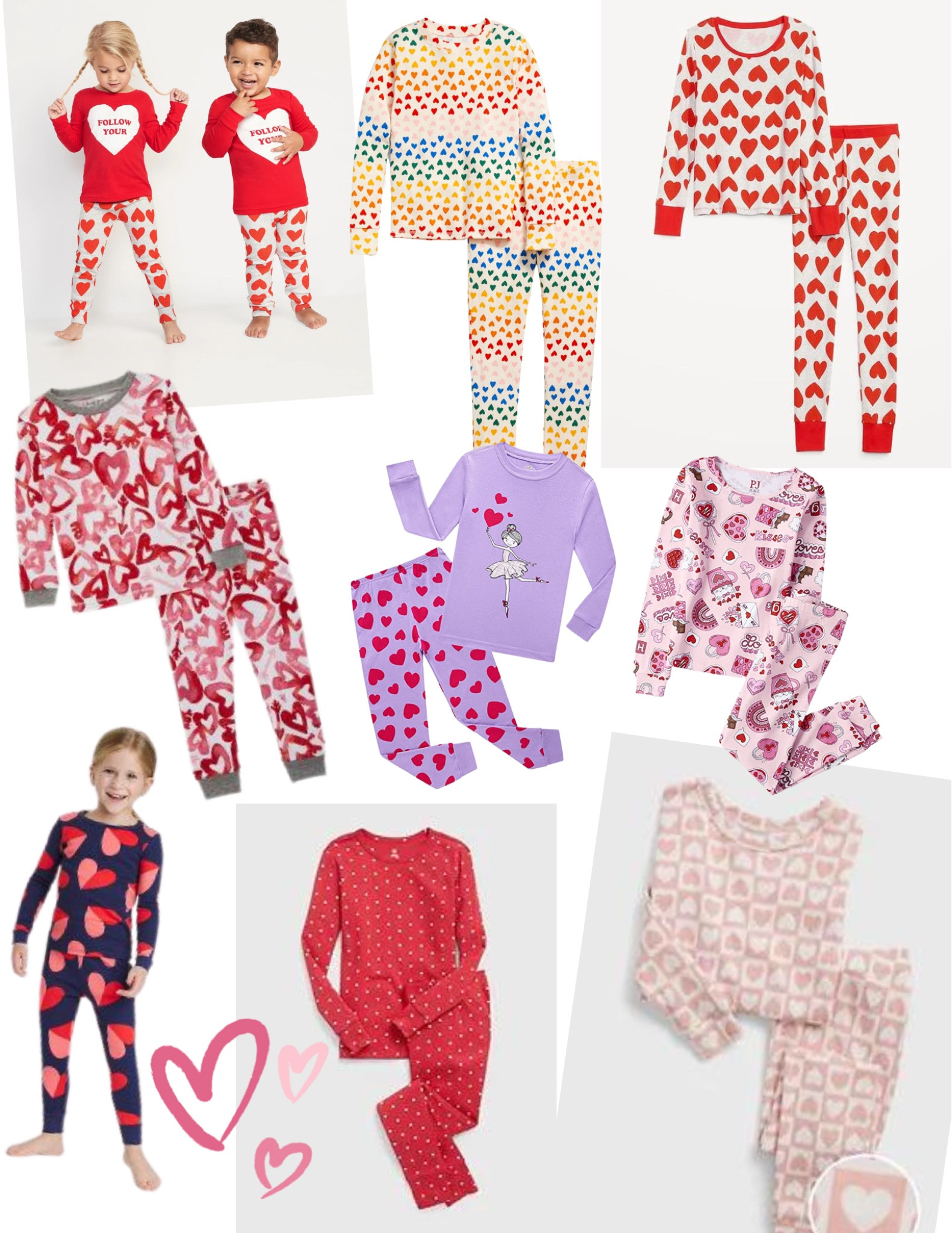 Adorable Valentines Jammies for all the adorable people in your life! #valentines #valentinesday 

#LTKSeasonal #LTKunder50 #LTKkids