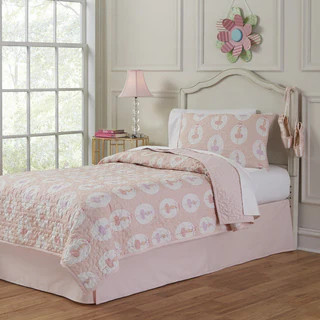 Lullaby Bedding 100-percent Cotton Ballerina Printed 3-piece Quilt Set | Bed Bath & Beyond