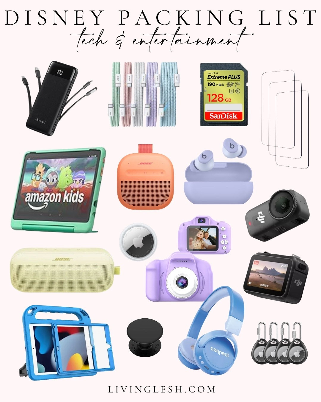 Disney trip | travel must haves | Disney must haves | family trip | family travel | entertainment must haves | camera | kids tablet | air tag | portable charger

#LTKTravel #LTKKids
