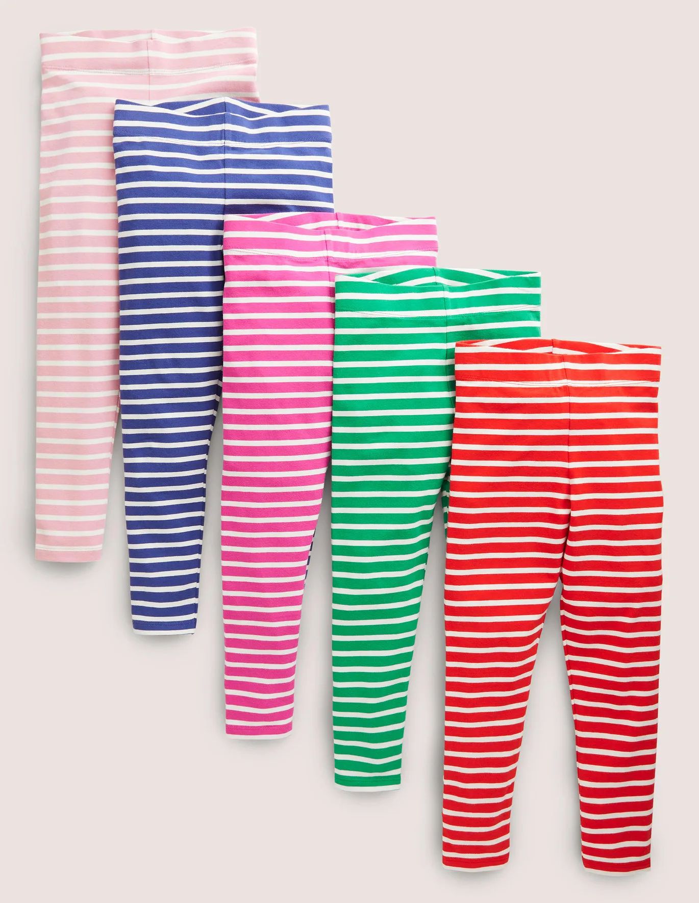 5-Pack Multi-Colored Stripe Leggings - Multi Stripe | Boden (US)