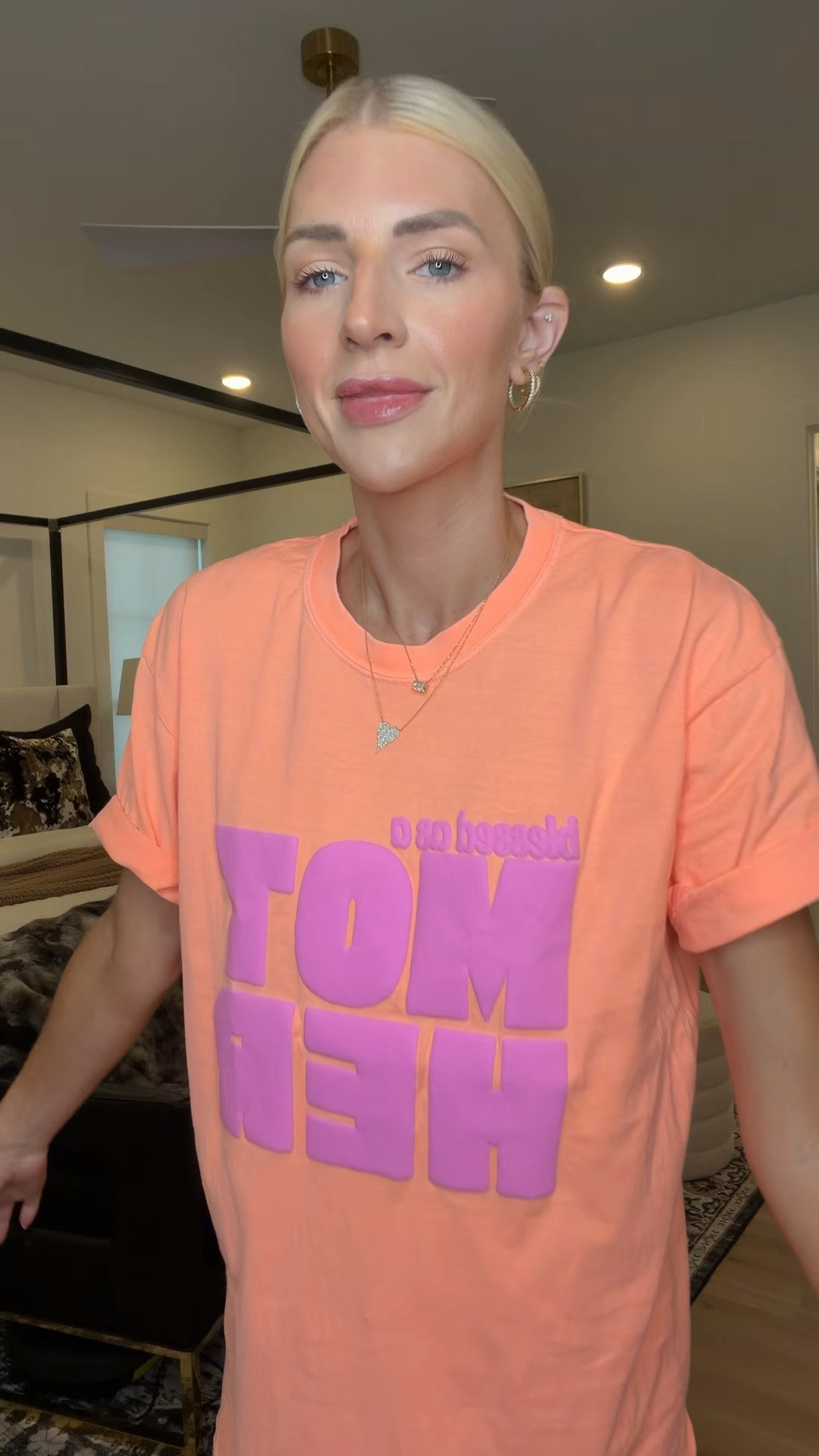 United monograms blessed as a mother tee. Wearing size large for oversized fit!
