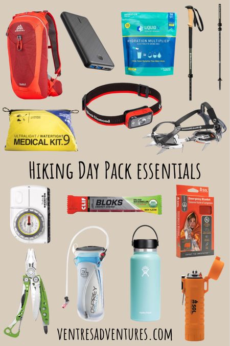 Hiking essentials for a day pack including a water bottle, backpack, trekking poles and other hiking must-haves! 🥾

#LTKFind #LTKtravel #LTKfit