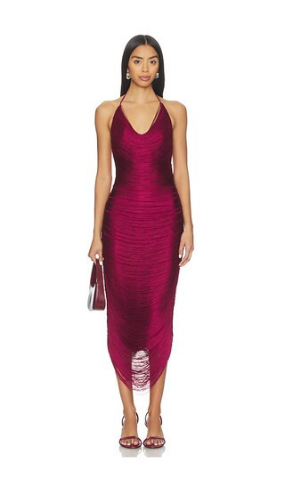 NBD Feya Maxi Dress in Burgundy. - size XS | Revolve Clothing (Global)