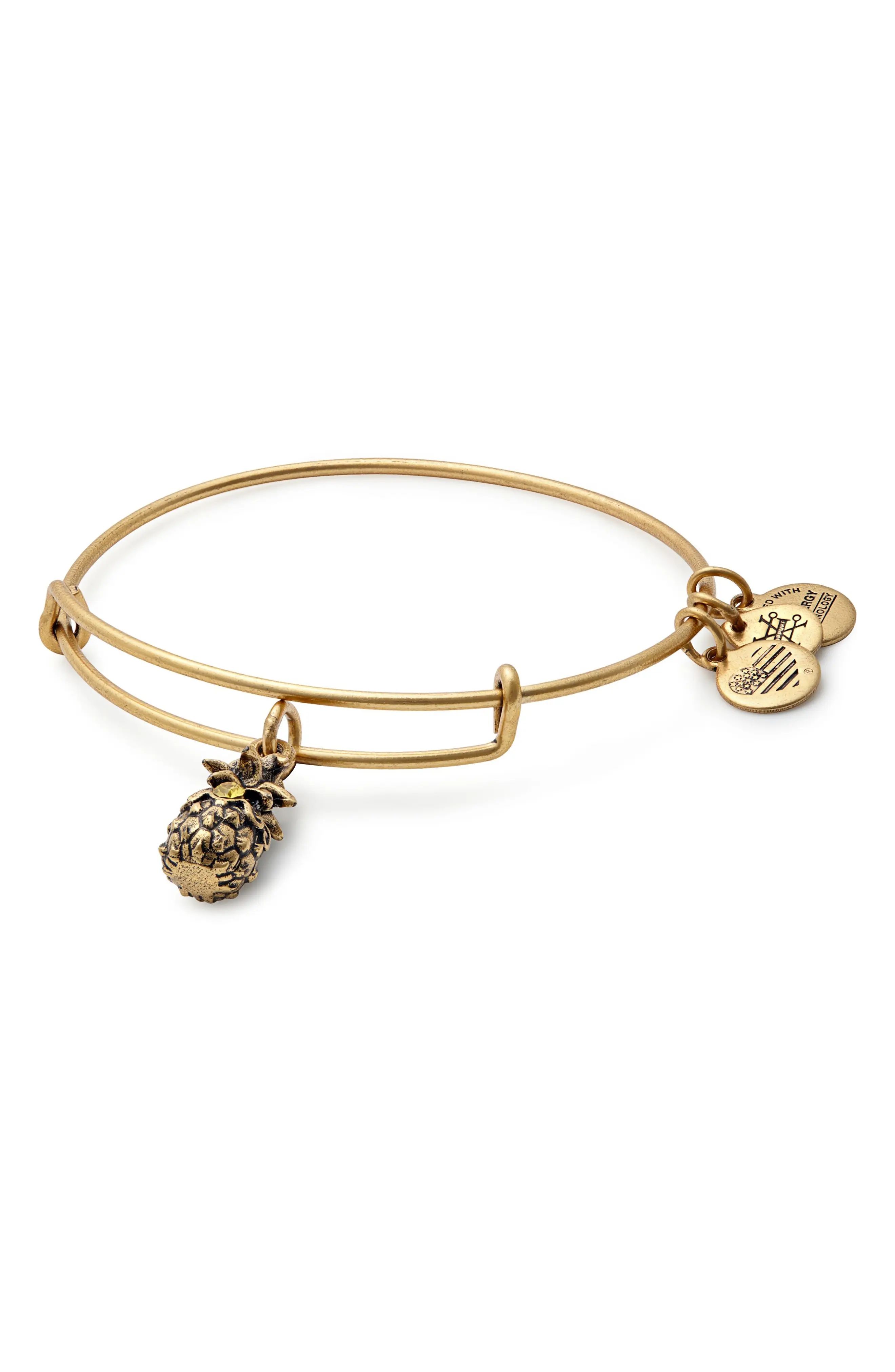 Alex and Ani Pineapple Adjustable Wire Bangle | Nordstrom