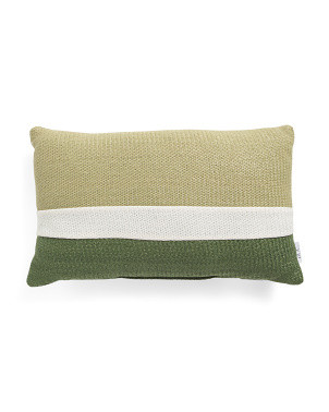 14x24 Block Striped Faux Straw Indoor Outdoor Pillow | Throw Pillows | Marshalls | Marshalls