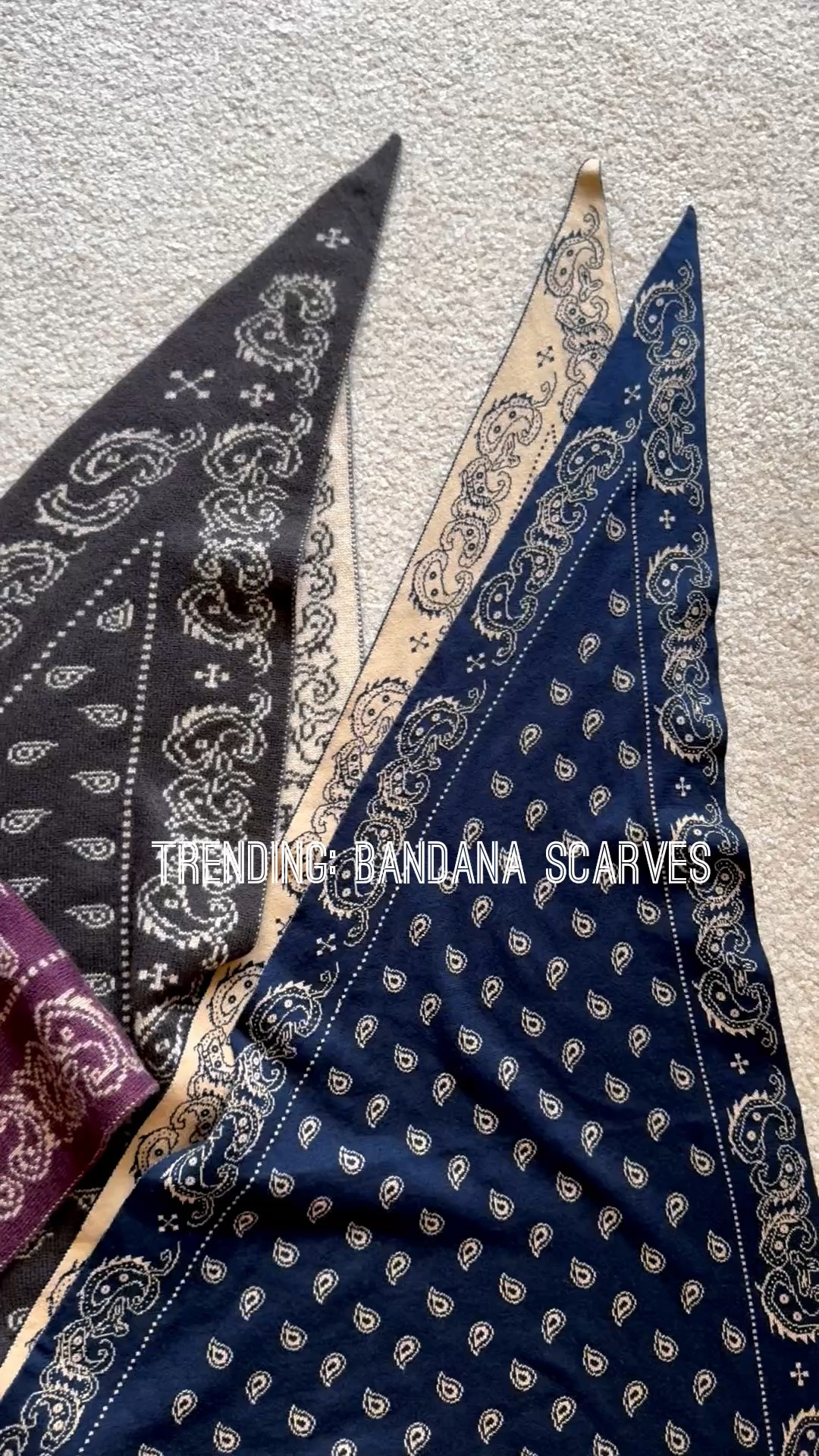 Trending for fall: bandana scarves and paisley lent - these scarves are high quality cotton and cashmere and the triangular shape makes them impossible to mess up

#LTKSeasonal