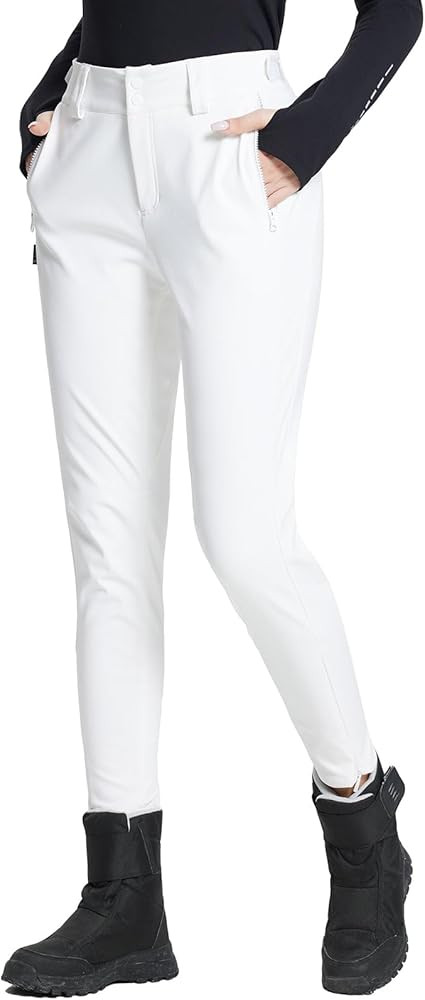 baleaf Women's Fleece Lined Snow Ski Pants Waterproof Windproof Softshell Insulated Slim Thermal ... | Amazon (US)