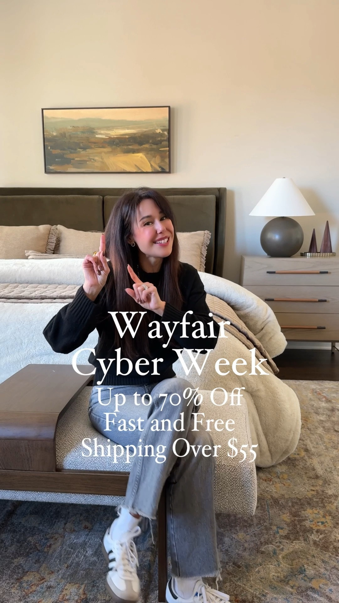 #ad @Wayfair Cyber Week is here! 
Shop my favorite home essentials, furniture deals, holiday décor, kitchen must-haves, rugs, lighting, and cozy home finds—all up to 70% off with fast shipping from 12/3–12/7. Perfect time to refresh your living room, update your bedroom décor, or grab those holiday hosting essentials you’ve had your eye on. So many bestsellers included!

@wayfair #Ad #WayfairPartner #Wayfair

#LTKSaleAlert #LTKHome