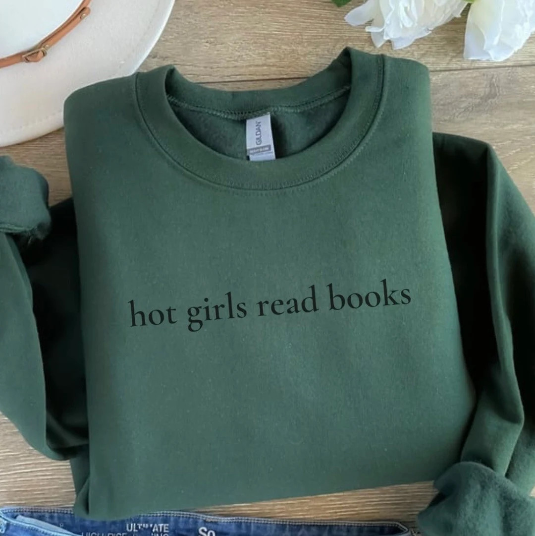 Hot Girls Read Books Heavy Blend Crewneck Sweatshirt Book Sweatshirts Book Lover Gifts Bookworm G... | Etsy (US)