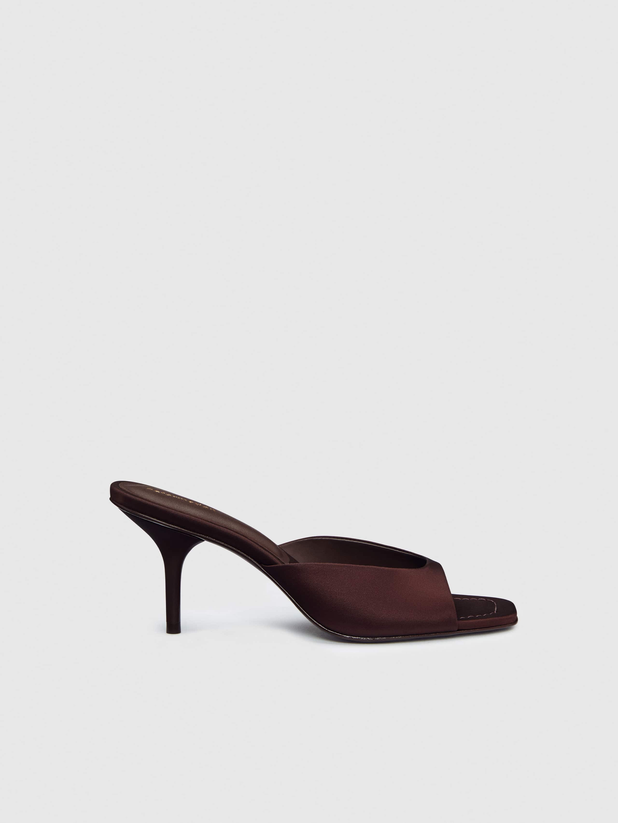 Reformation Clementine Heeled Mule Sandal Brown 8.5 | Reformation (Global)