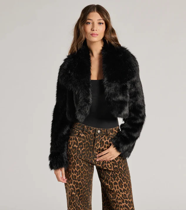 Layer On The Luxe Faux Fur Cropped Jacket | Windsor Stores