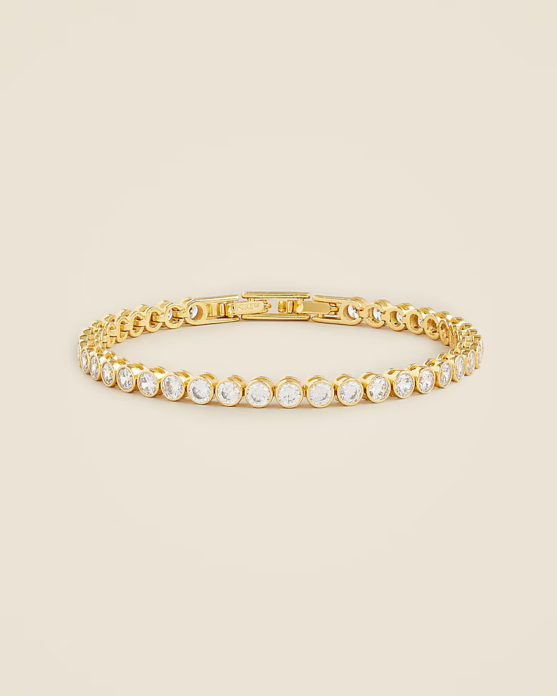 Round crystal tennis bracelet | J. Crew US