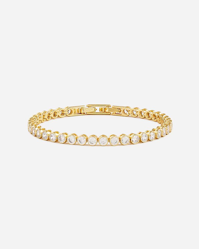 Round crystal tennis bracelet | J.Crew US