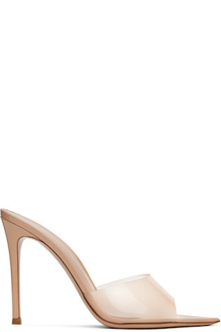 Gianvito Rossi - Beige Elle 105 Mules | SSENSE