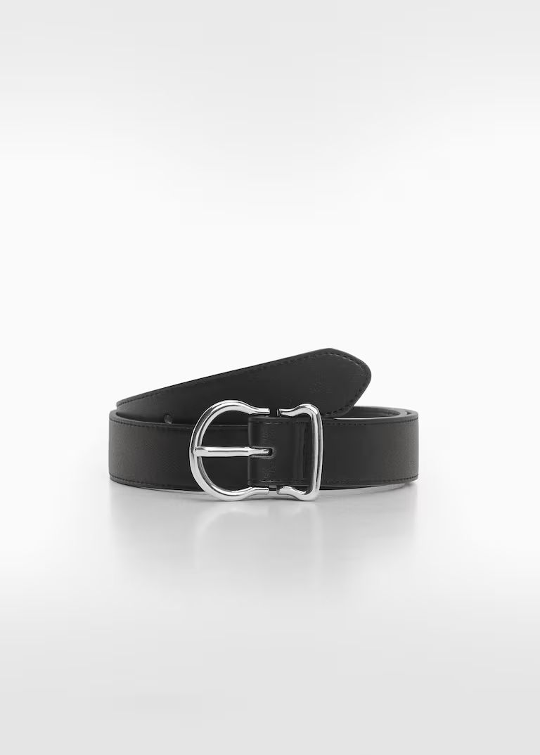 Square buckle belt -  Women | Mango United Kingdom | MANGO (UK)