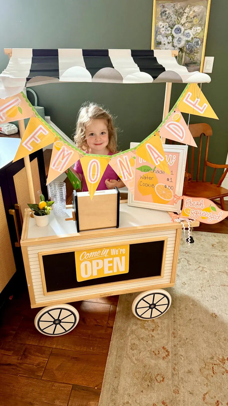 Printable Lemonade Stand Dramatic Play Set | Kids Pretend Play Business | PDF Banner, Signs, Menu... | Etsy (US)