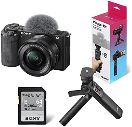 Sony ZV-E10 Mirrorless Camera with 16-50mm Lens, Black Bundle with ACCVC1 Vlogger Accessory Kit S... | Amazon (US)