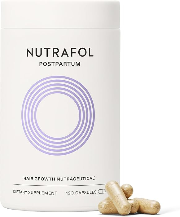 Nutrafol Postpartum Hair Growth Supplements, Clinically Tested for Visibly Thicker Hair and Less ... | Amazon (US)
