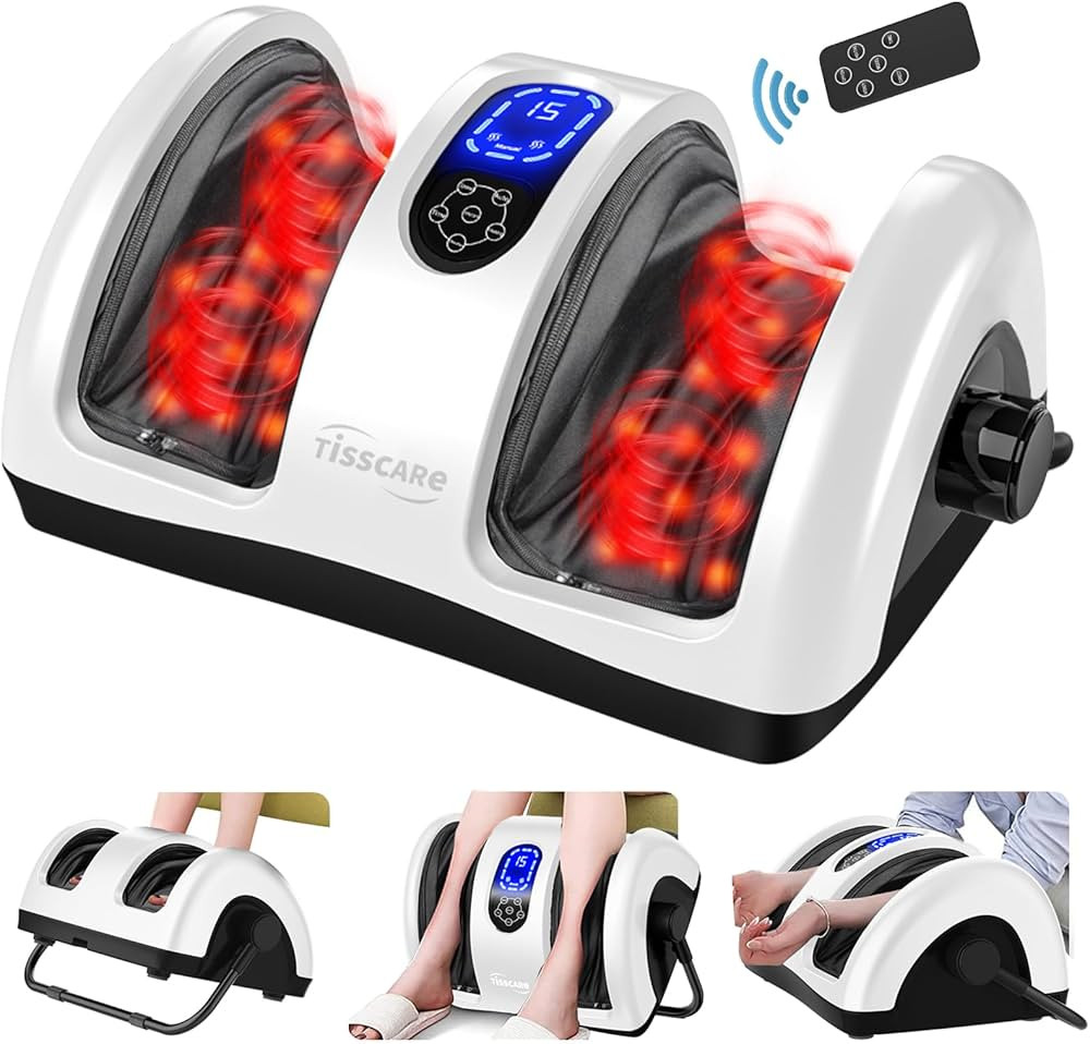 TISSCARE Shiatsu Foot Massager with Heat-Foot Massager Machine for Neuropathy, Plantar Fasciitis ... | Amazon (US)
