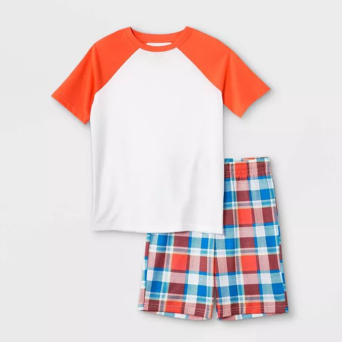 Boys' 2pc Plaid Pajama Set - Cat & Jack™ White | Target