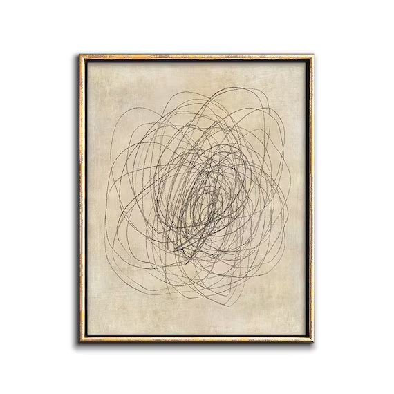 Abstract Drawing Downloadable Prints, Modern Minimalist Neutral Wall Art Printable Artwork Galler... | Etsy (US)