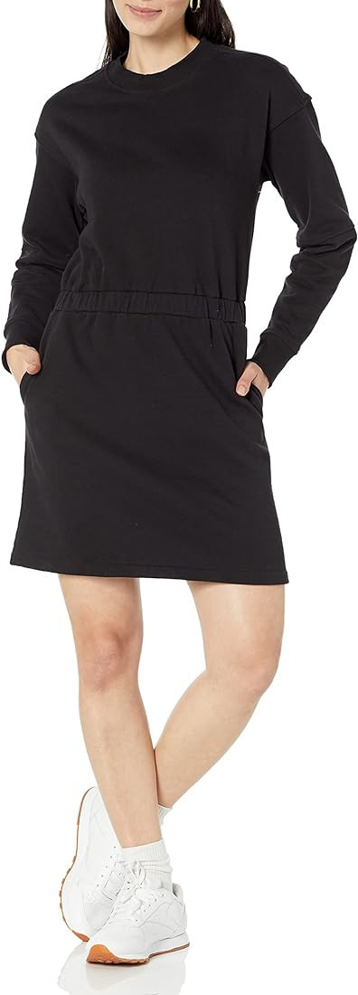Amazon Essentials Women's Knit Waisted Sweatshirt Dress (Available in Plus Size) | Amazon (US)
