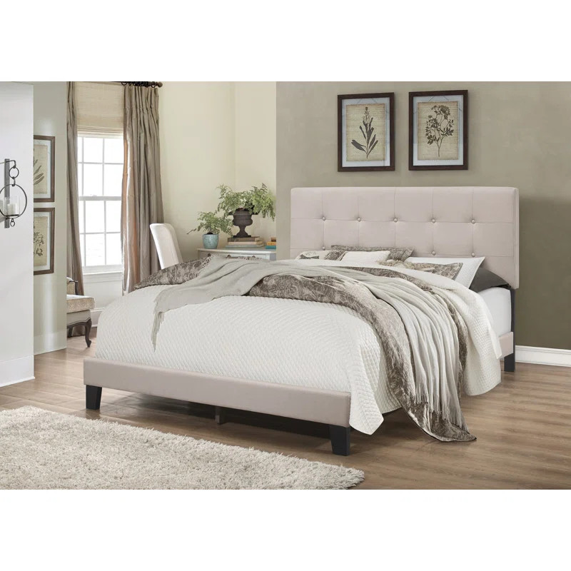 Abdiel Tufted Upholstered Low Profile Platform Bed | Wayfair North America