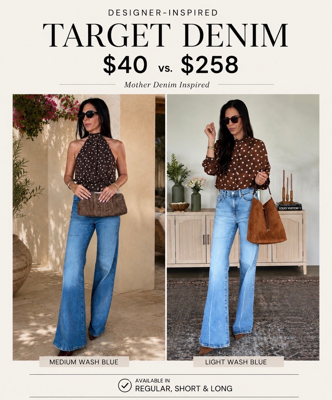 The denim from @Target  you are all going crazy over!  
Here is the color difference 
They come in short, regular, and long and are a dead ringer for the Mother denim for $258

#LTKU #LTKmomlife #LTKOver40