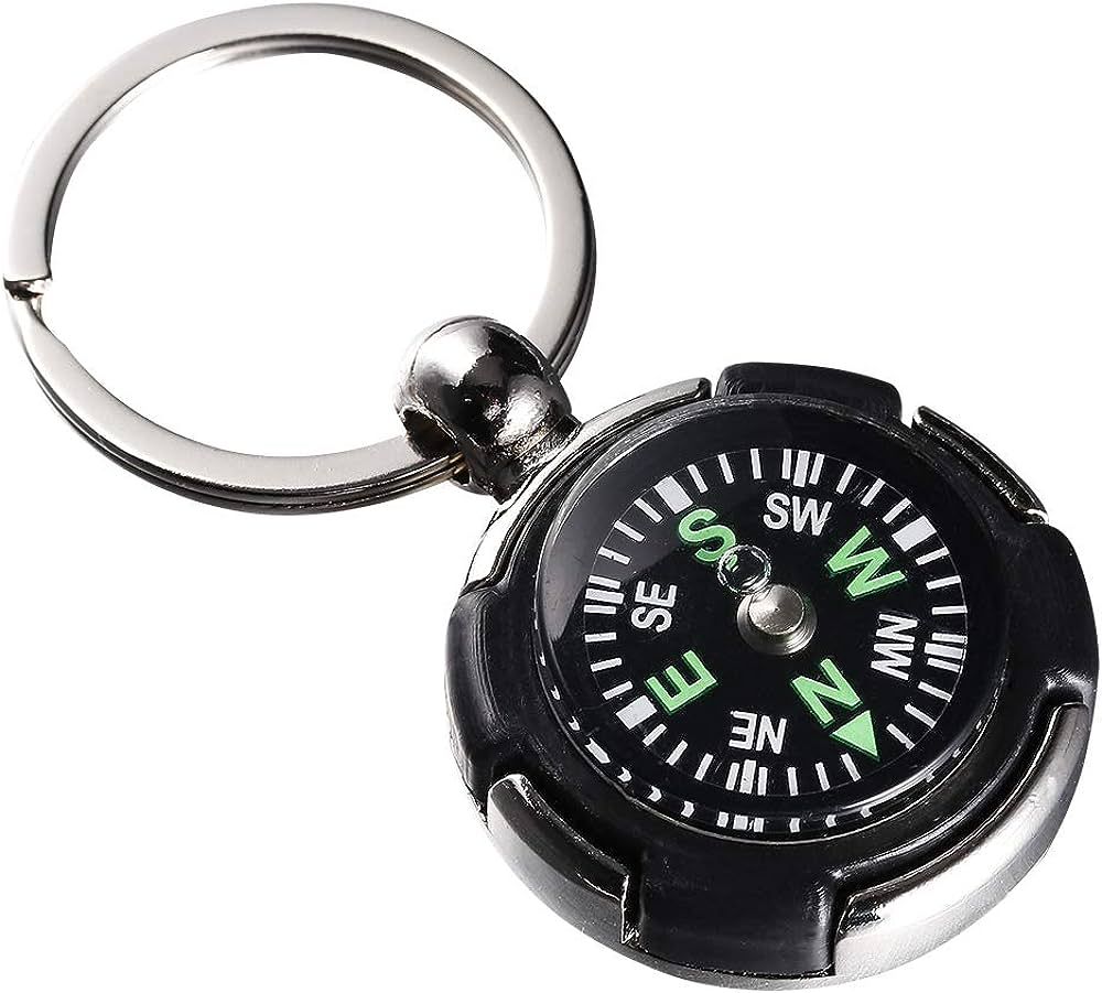 Mini Compass Keychain for Camping Climbing Hiking Traveling Tyre Shaped Small Keychain Pocket Sty... | Amazon (US)
