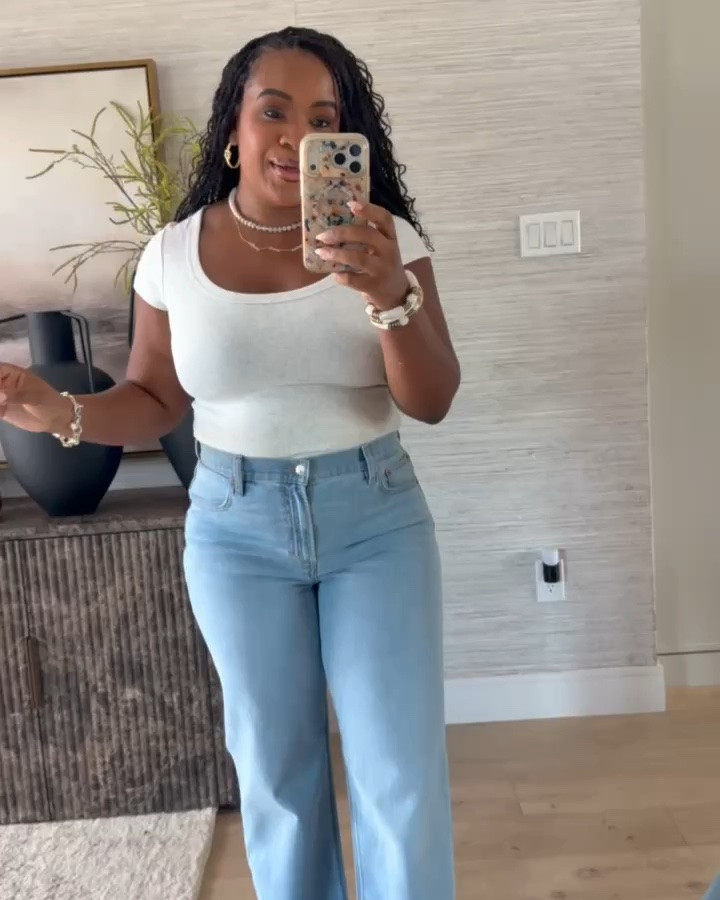 Don’t buy another pair of jeans until you see these! The @American Eagle Outfitters High-Waisted Stovepipe jean + Baggy Wide-leg jean are the way to go. 🤍

#LTKMidsize #LTKootd #LTKSaleAlert