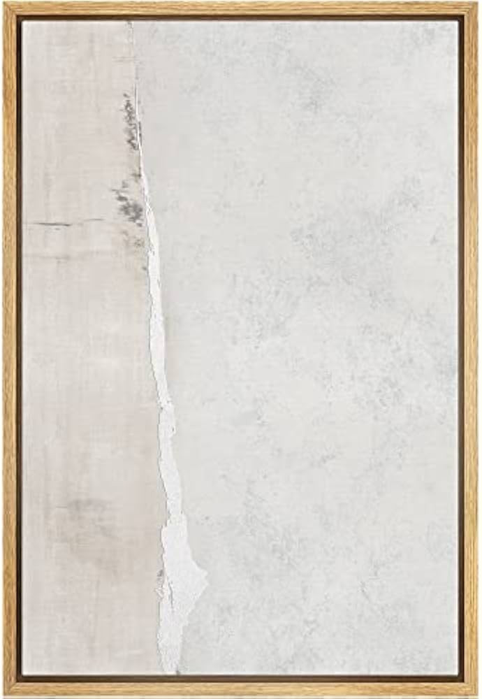 SIGNWIN Framed Canvas Print Wall Art Gray Tan Watercolor Pastel Color Field Abstract Shapes Illus... | Amazon (US)