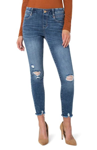 THE GIA GLIDER ANKLE SKINNY FRAY HEM | Liverpool Jeans