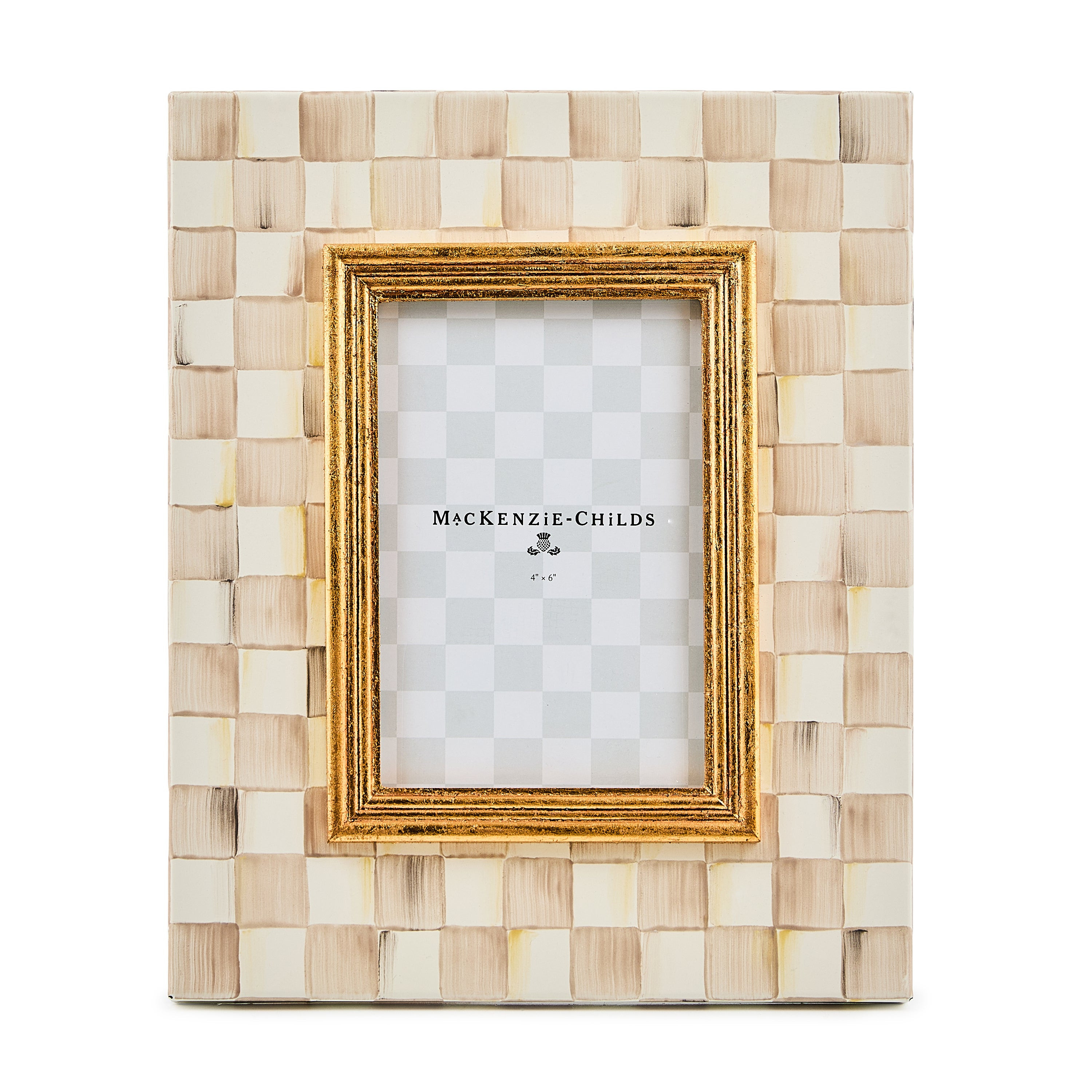 MacKenzie-Childs Mocha Check 4" x 6" Frame | MacKenzie-Childs
