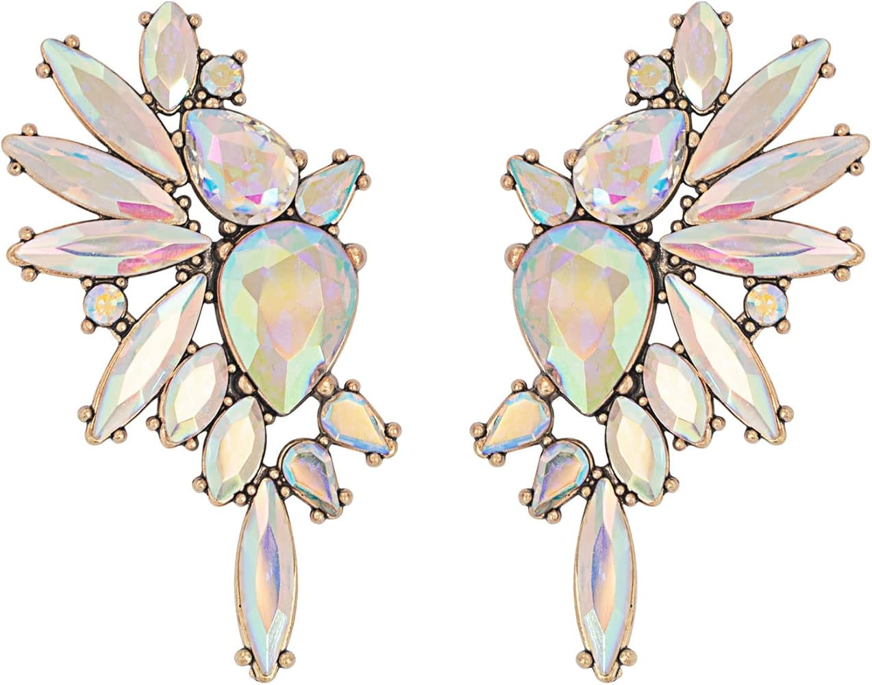 Fashion Statement Vintage Drop Dangle Earrings for Women Girls Green Crystal Earrings | Amazon (US)