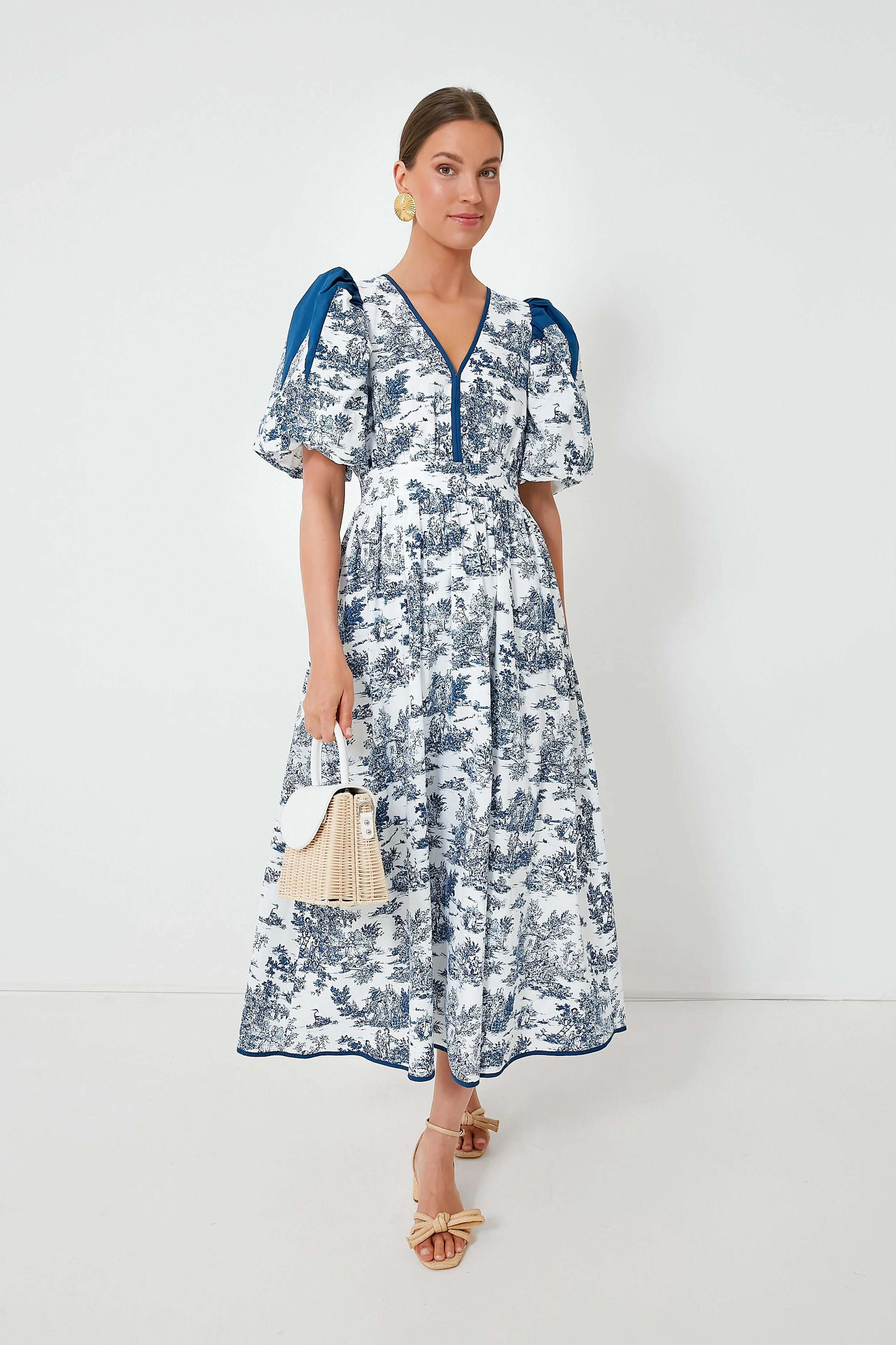Blue Toile Reynolds Midi Dress | Tuckernuck (US)