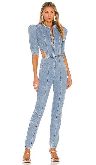 Kiara Jumpsuit in Light Laguna | Revolve Clothing (Global)