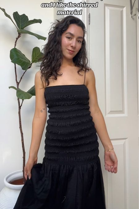 Black shirred maxi dress, summer dress, h&m

#LTKeurope #LTKuk #LTKsummer