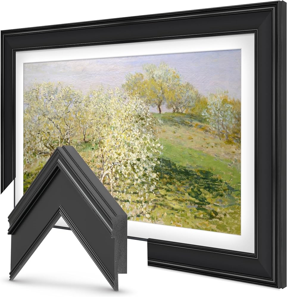Black 75" Deco TV Frame for Samsung The Frame/Pro TVs | Amazon (US)
